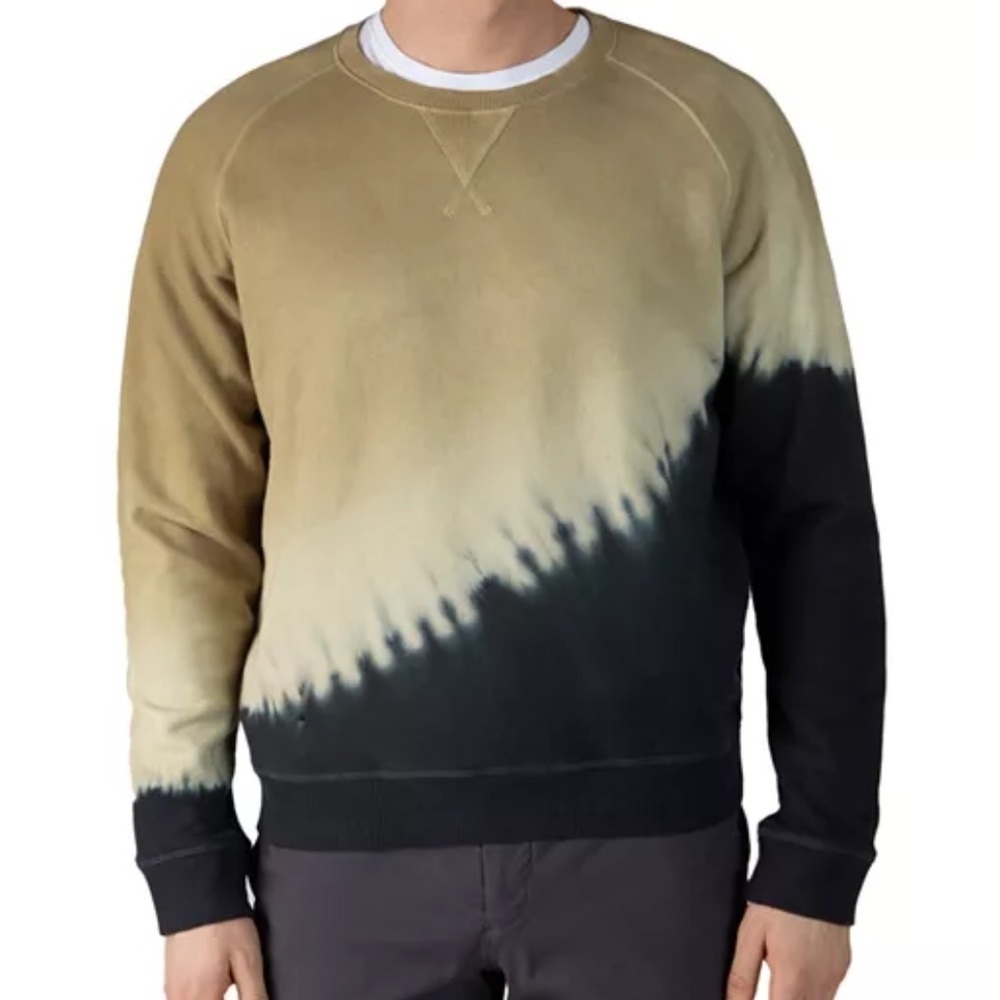 ATM Anthony Thomas Melillo Color Blocked Diagonal Tie Dyed Sweatshirt
